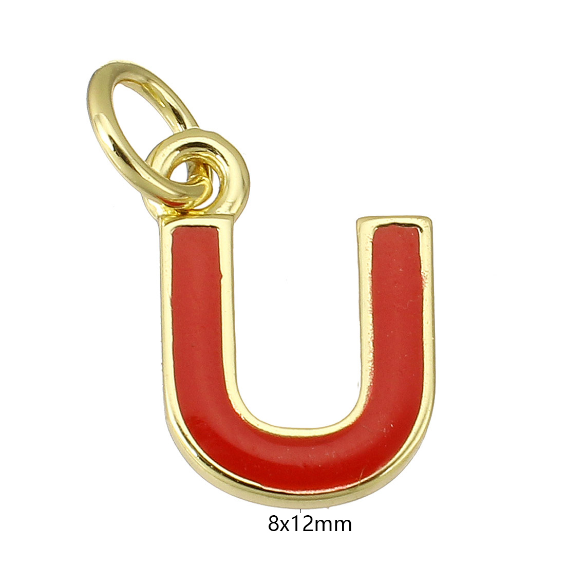 gold color plated with red U