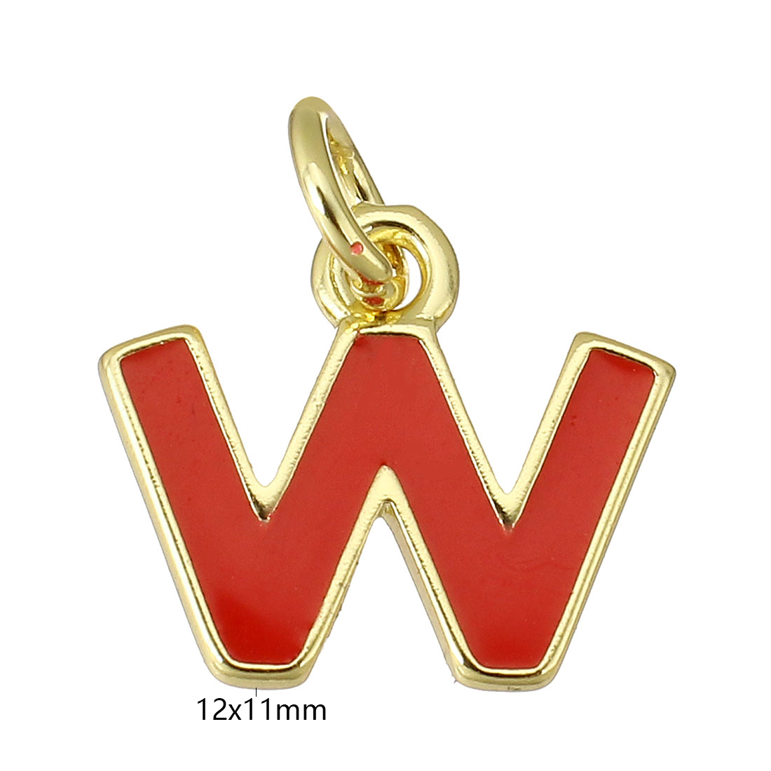 gold color plated with red W