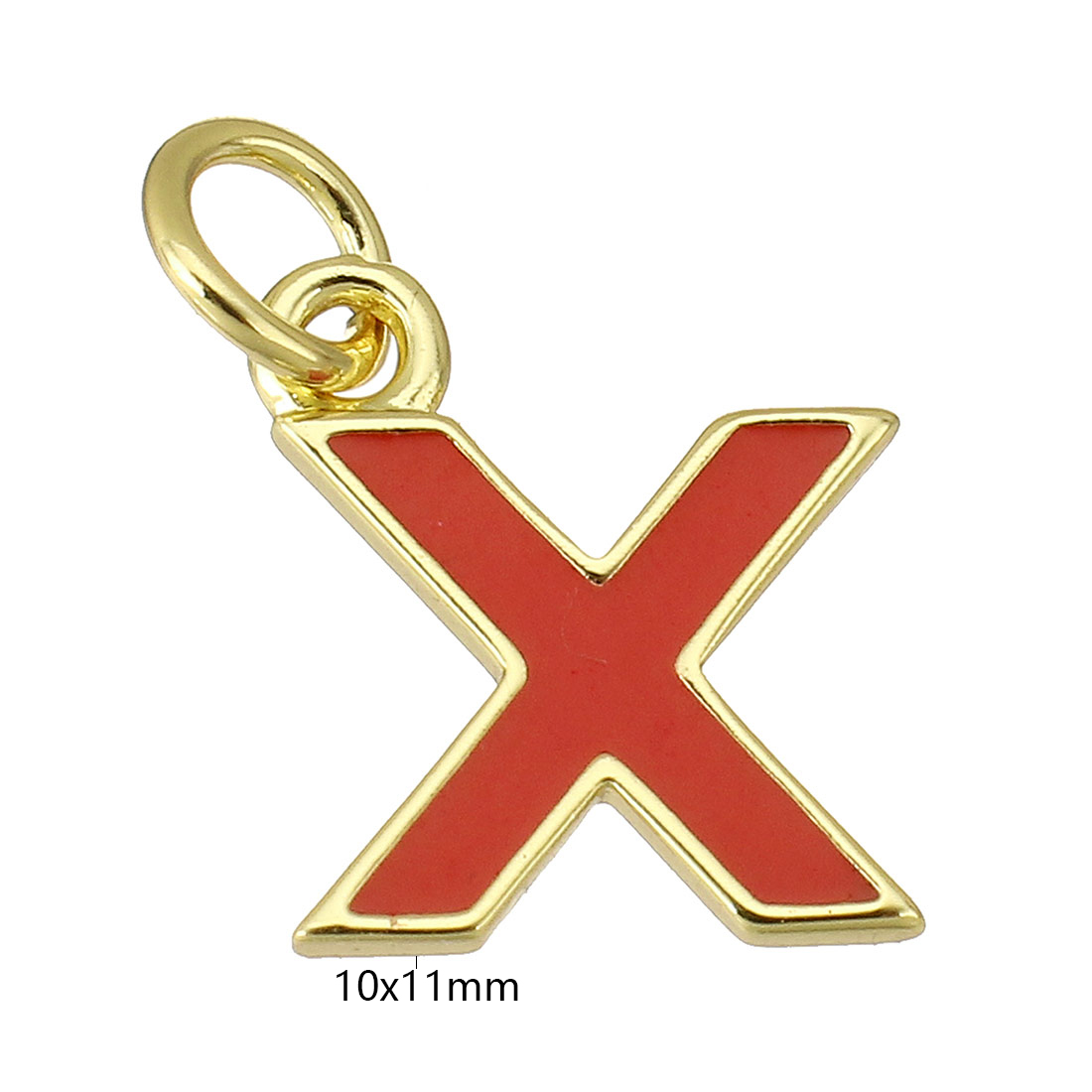 gold color plated with red X