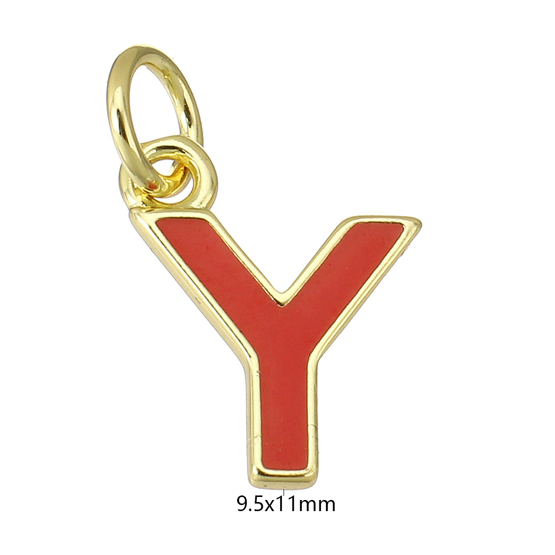 gold color plated with red Y