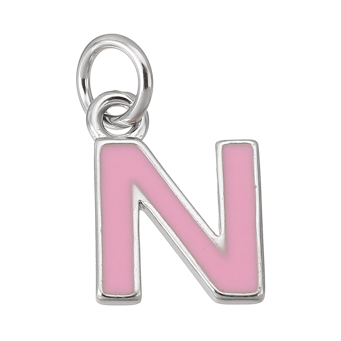 platinum color plated with pink color N