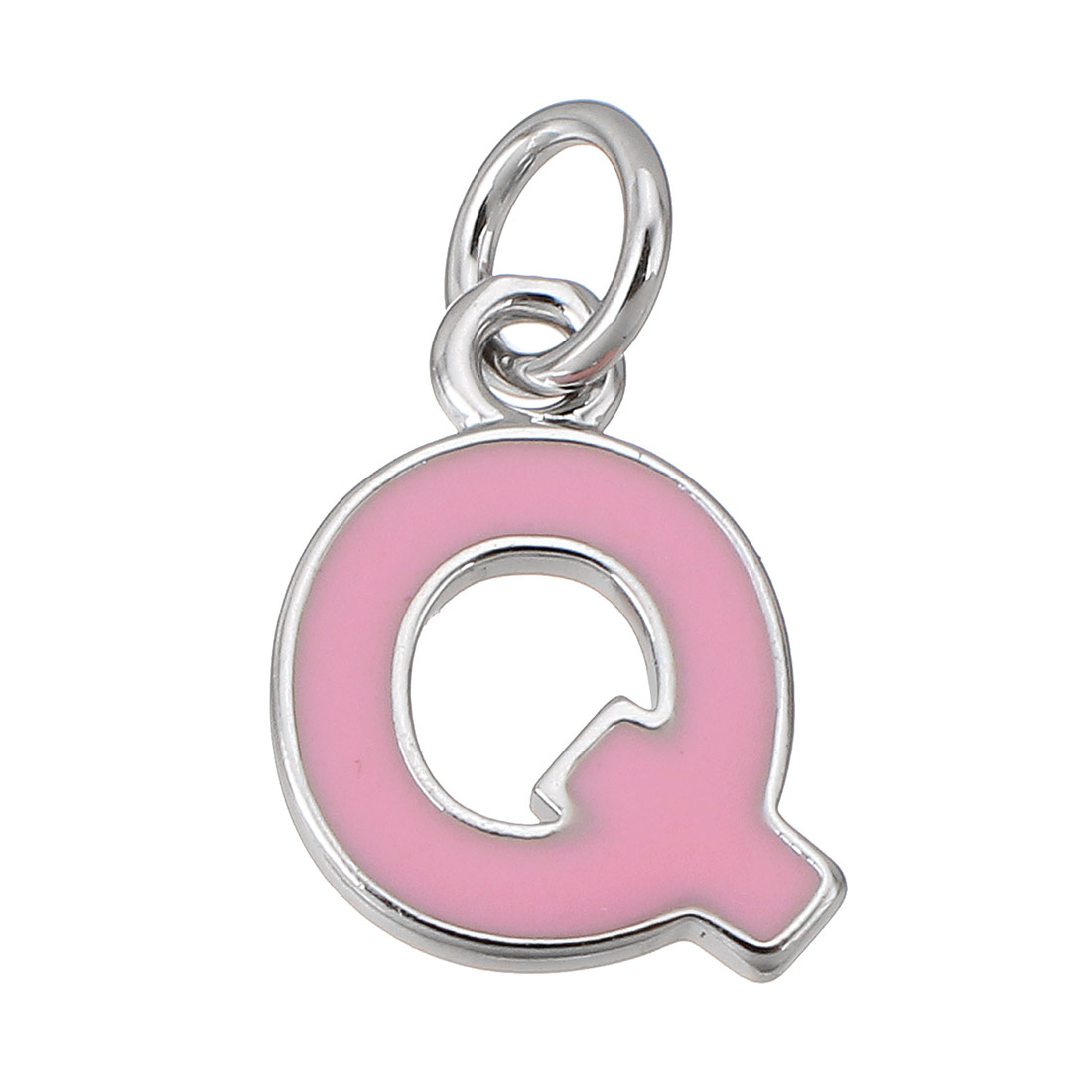 platinum color plated with pink color Q