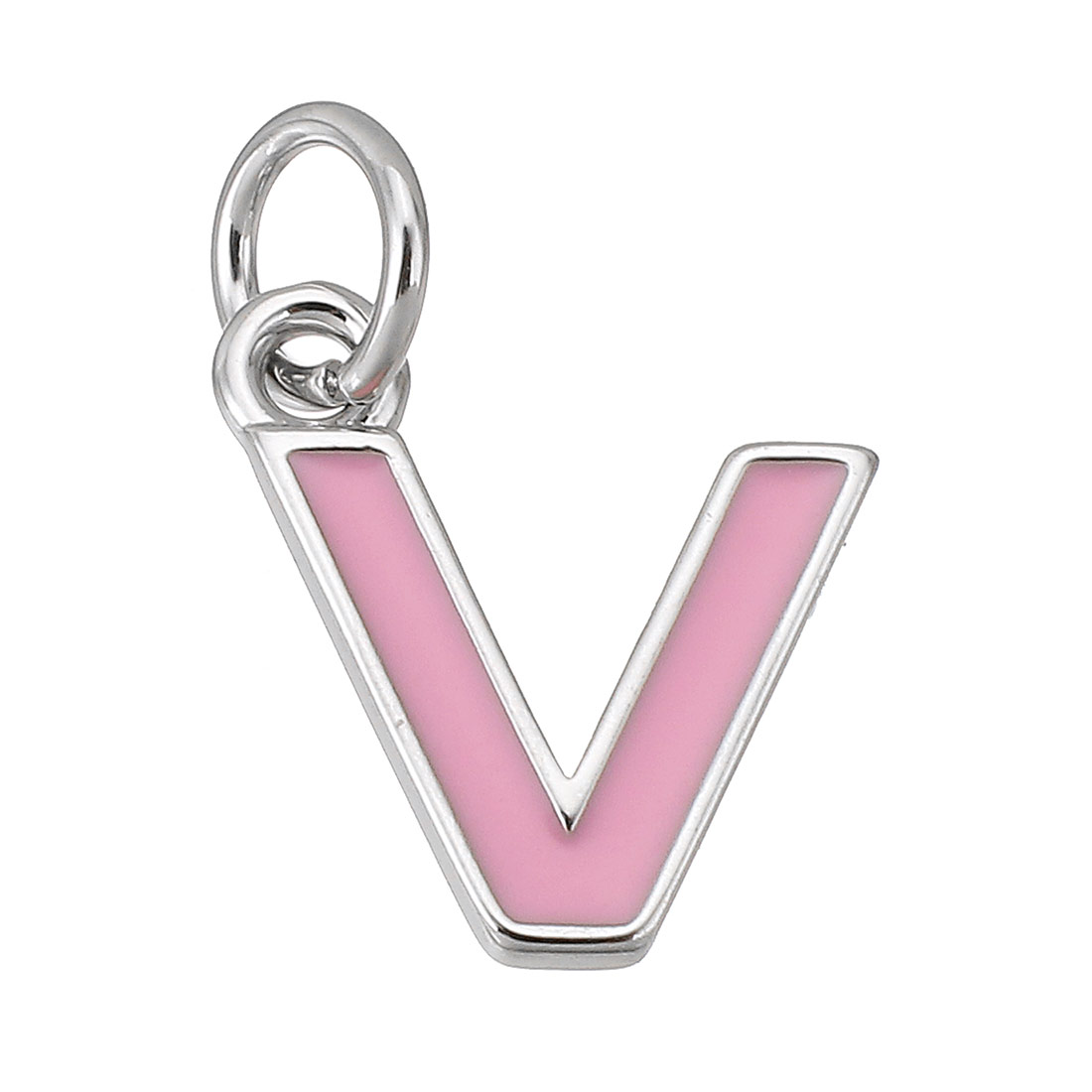 platinum color plated with pink color V