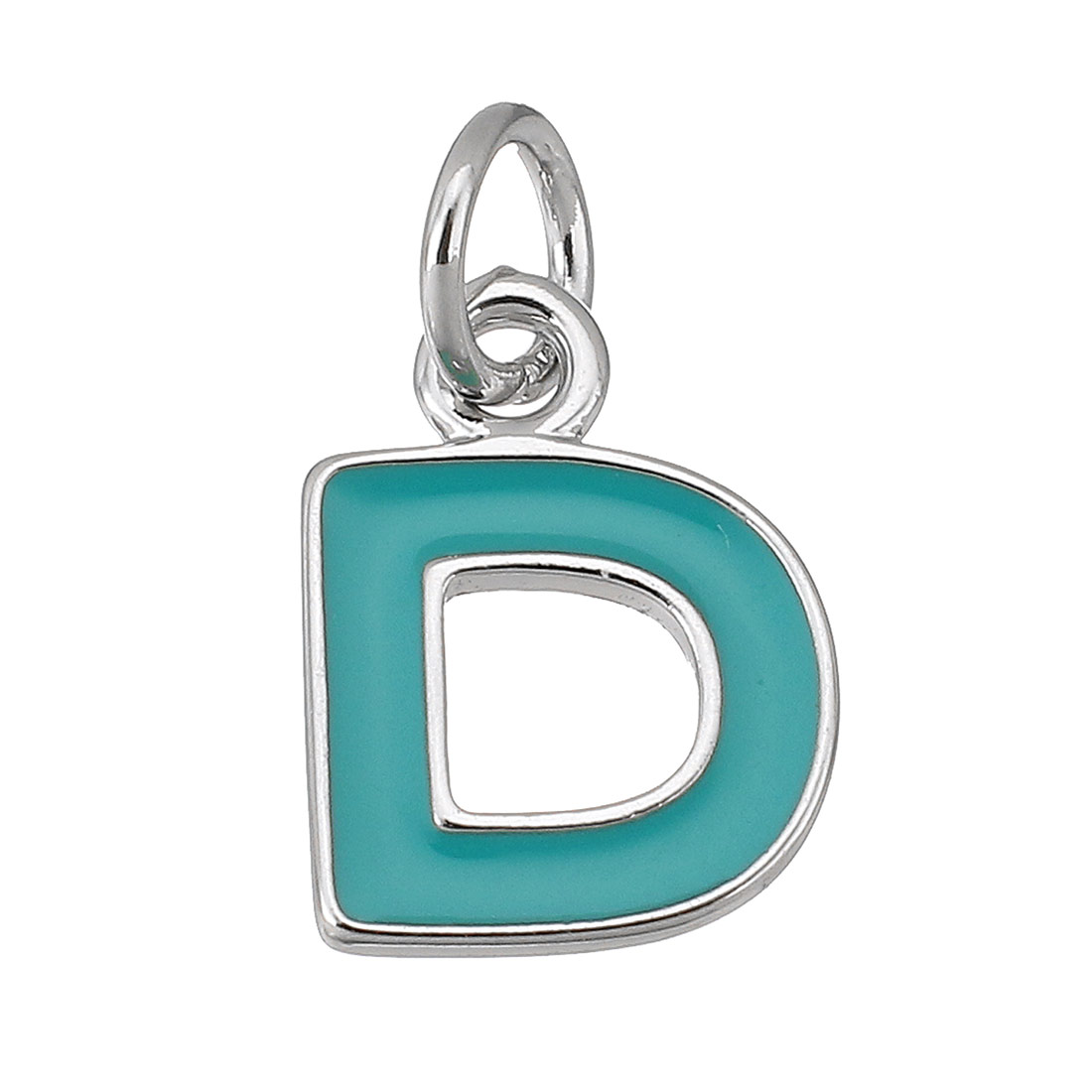 platinum color plated with green D