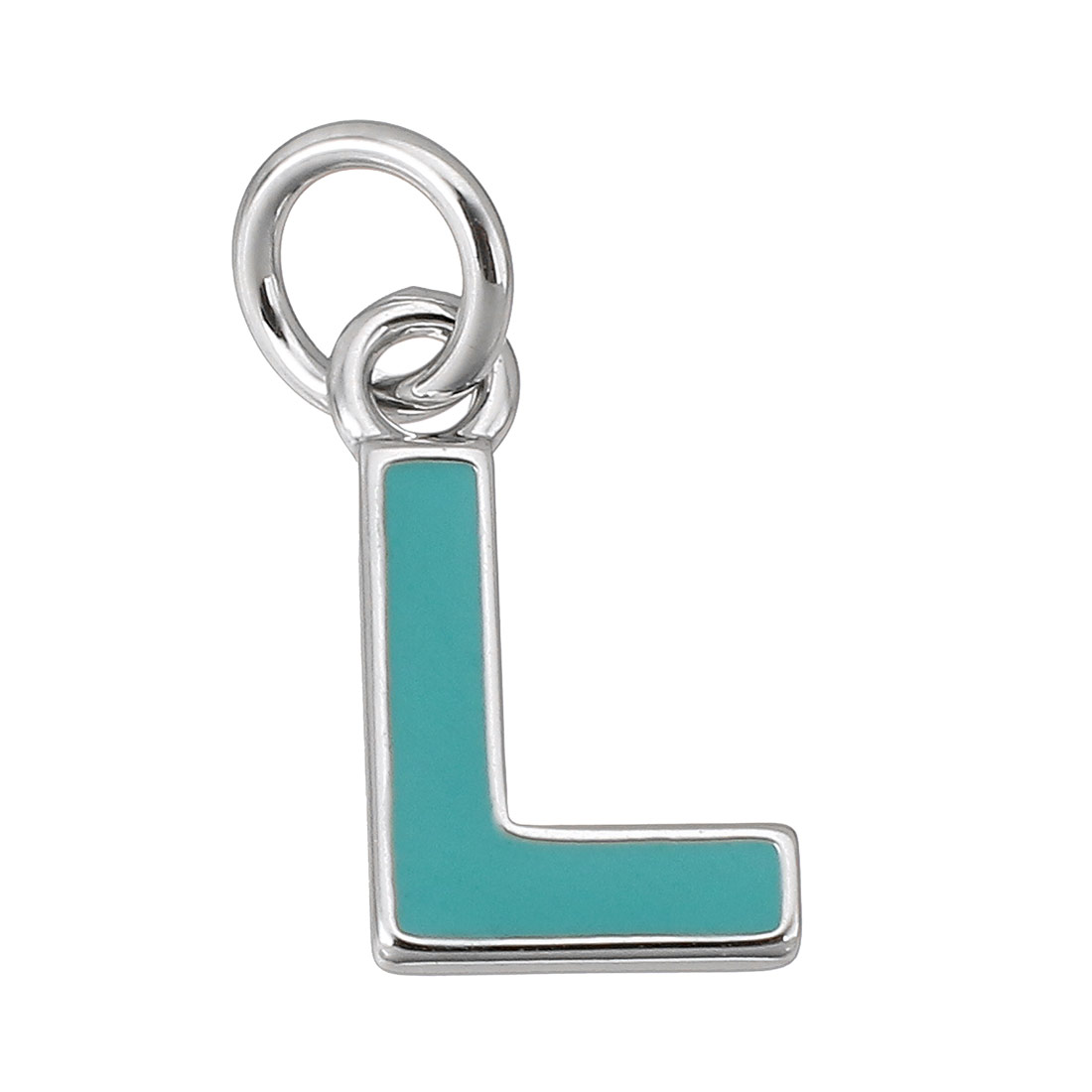 platinum color plated with green L