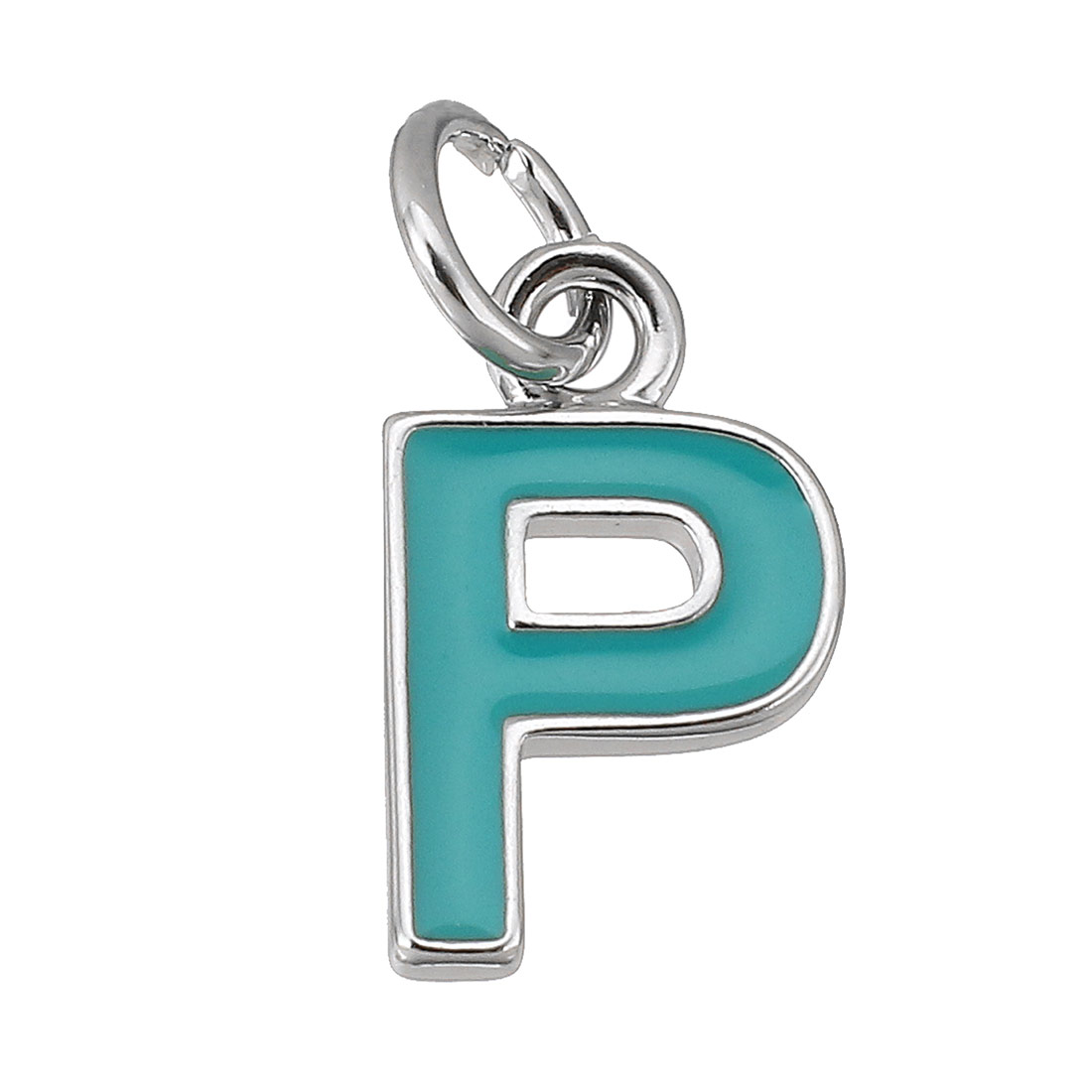 platinum color plated with green P