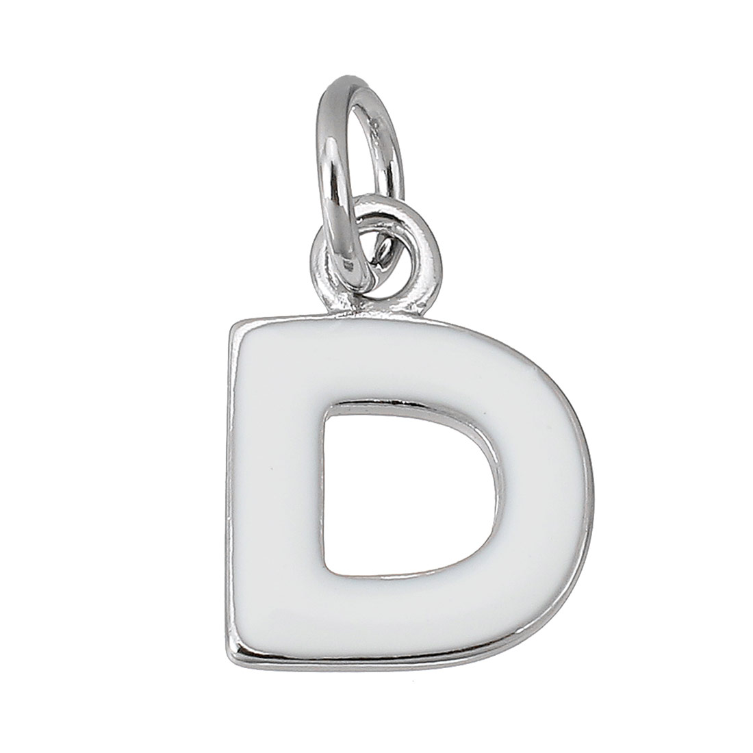 platinum color plated with white D