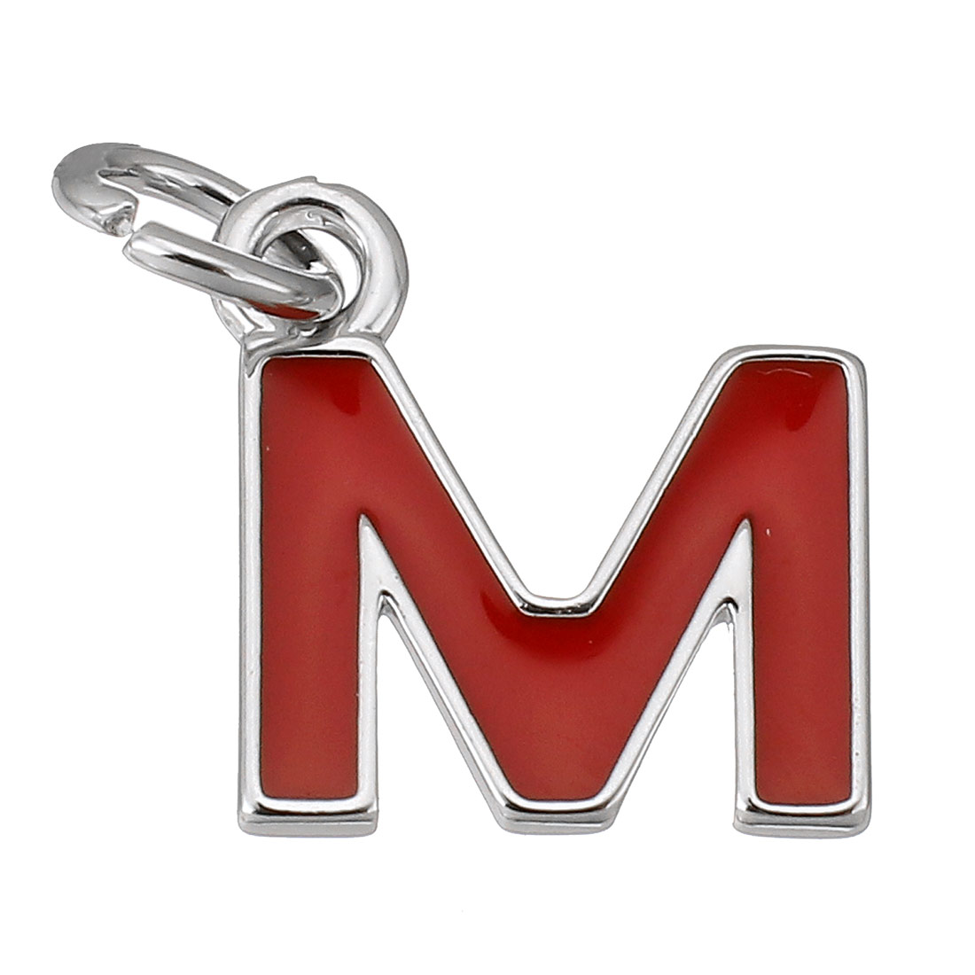 platinum color plated with red M