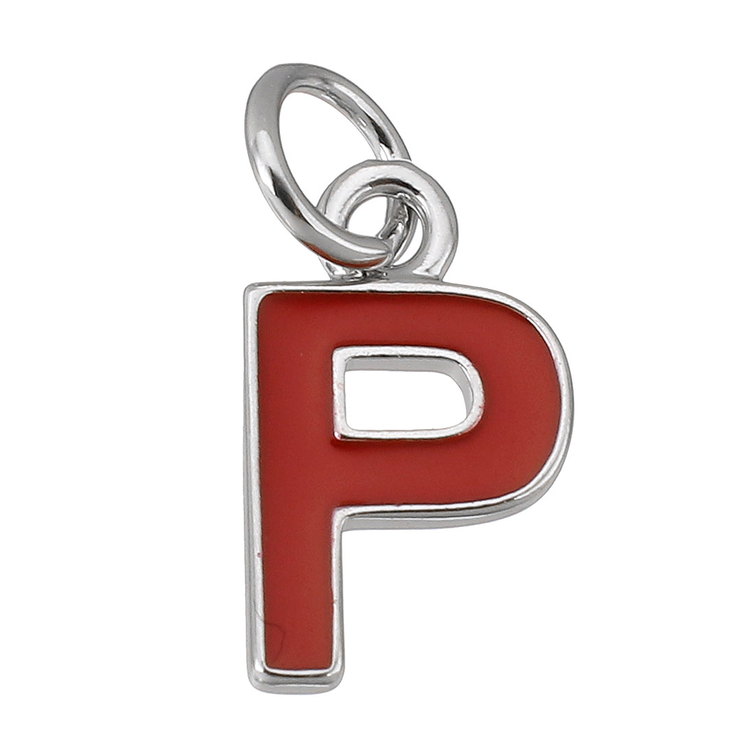 platinum color plated with red P