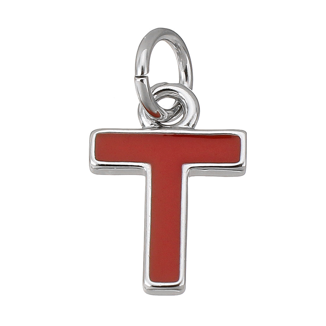 platinum color plated with red T