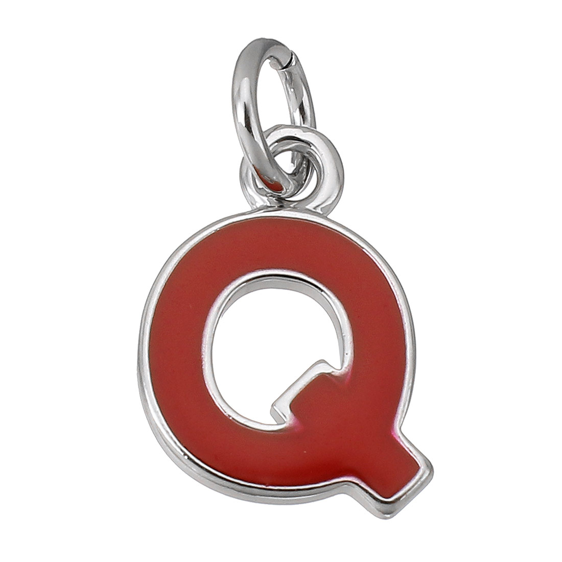 platinum color plated with red Q