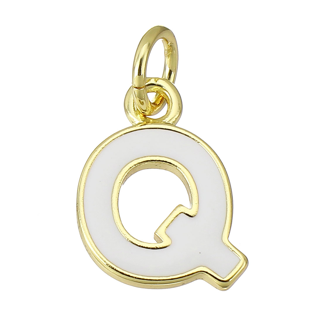 gold color plated with white Q