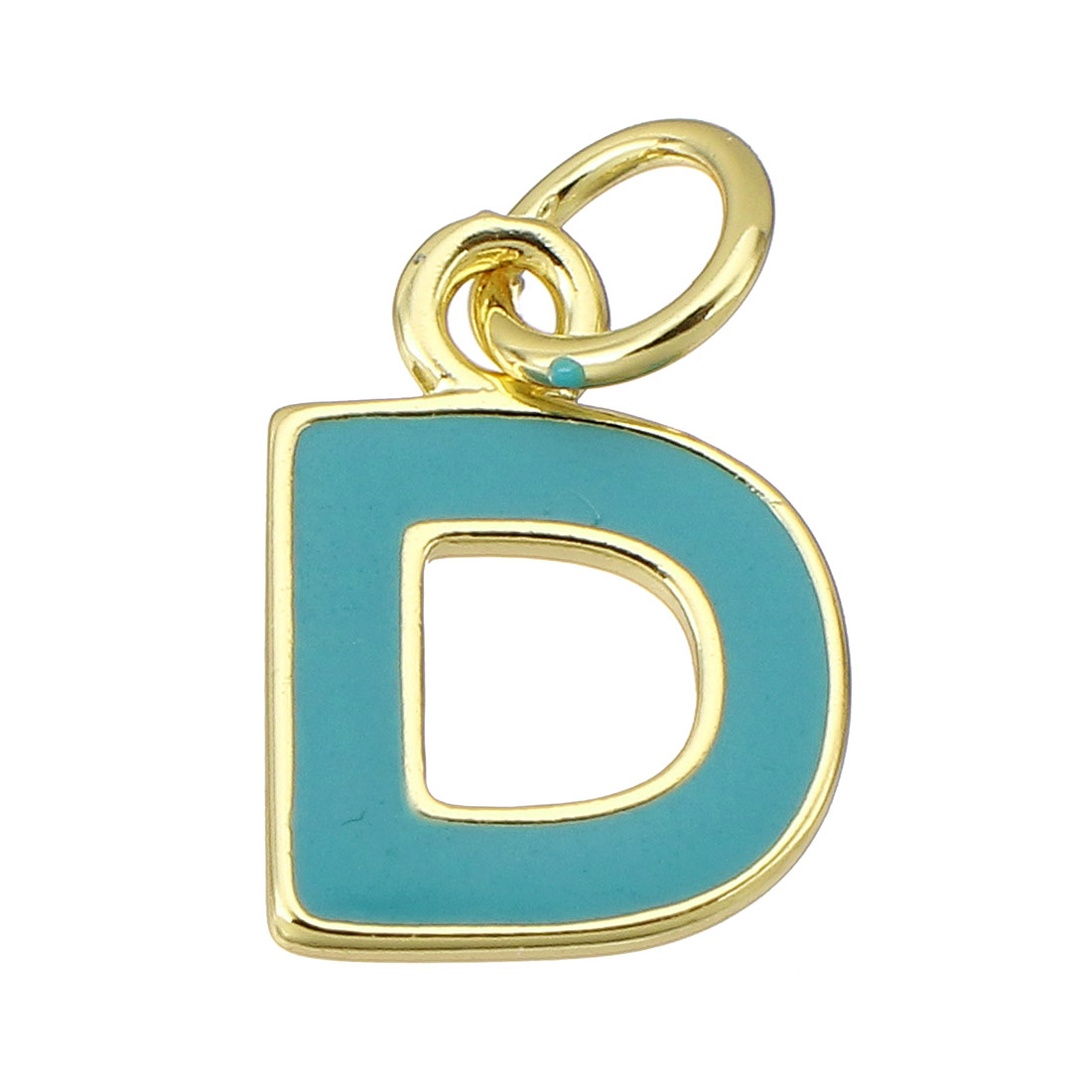 gold color plated with green D