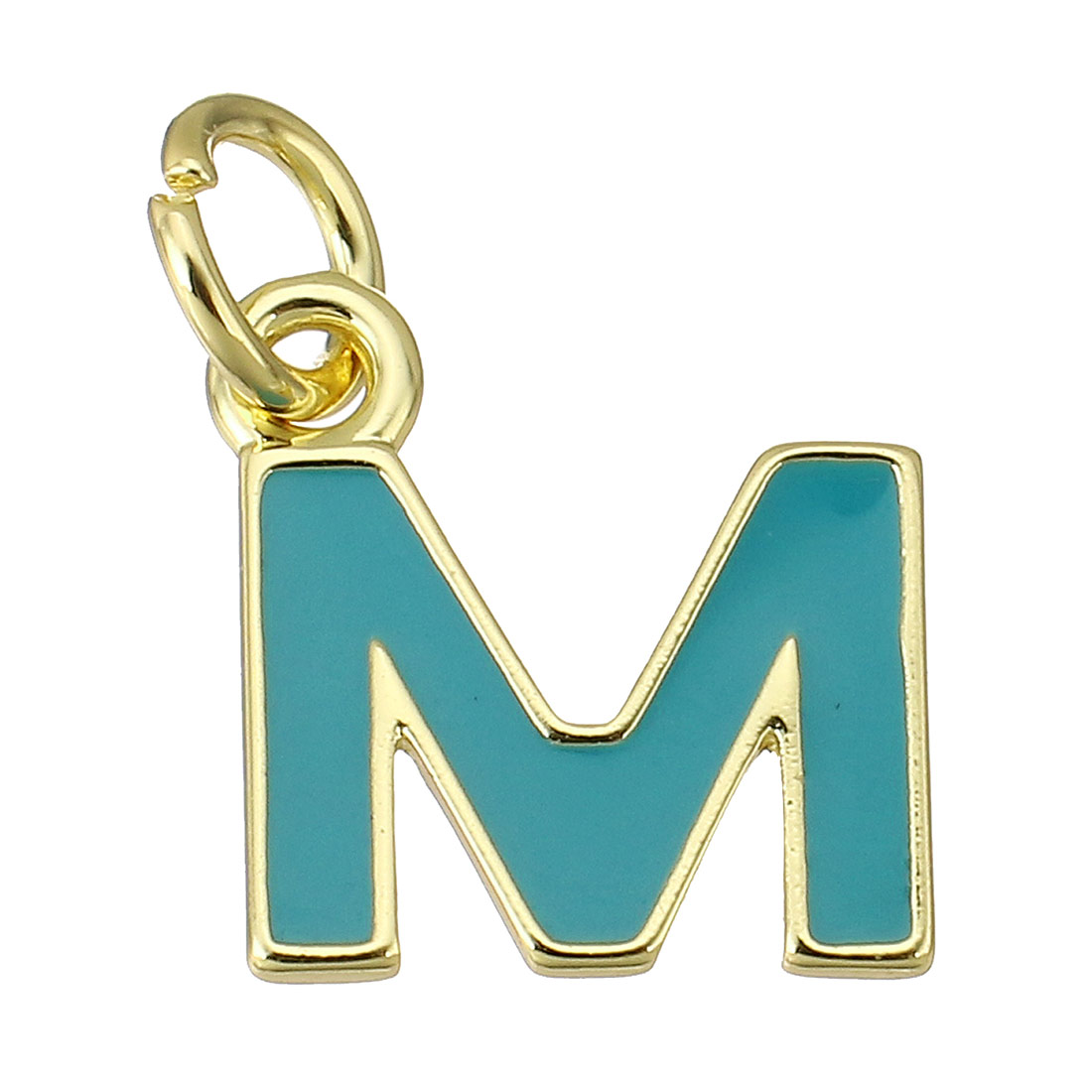 gold color plated with green M