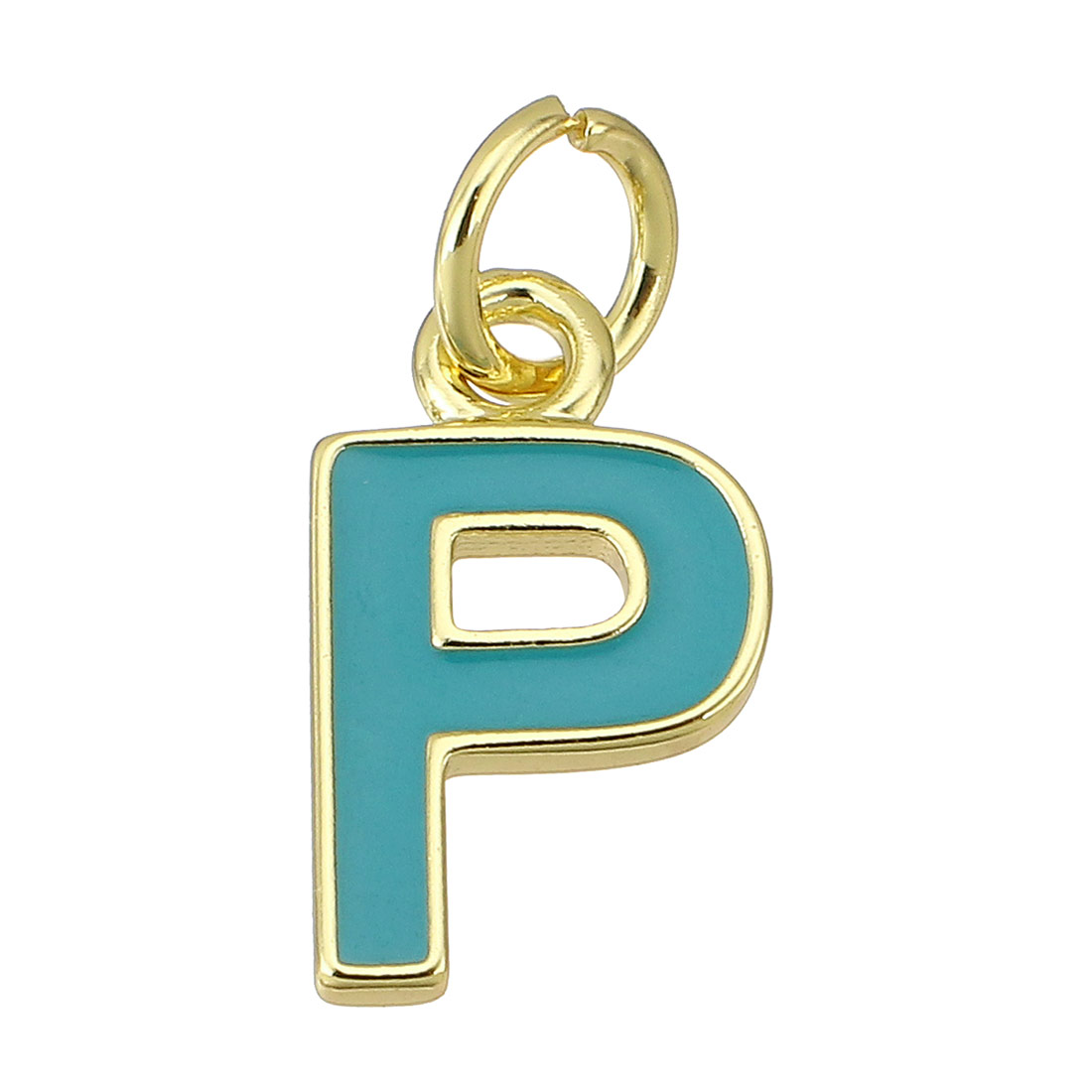 gold color plated with green P