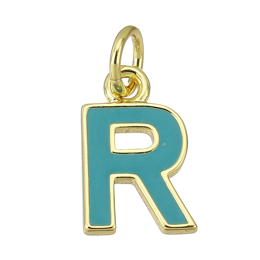 gold color plated with green R