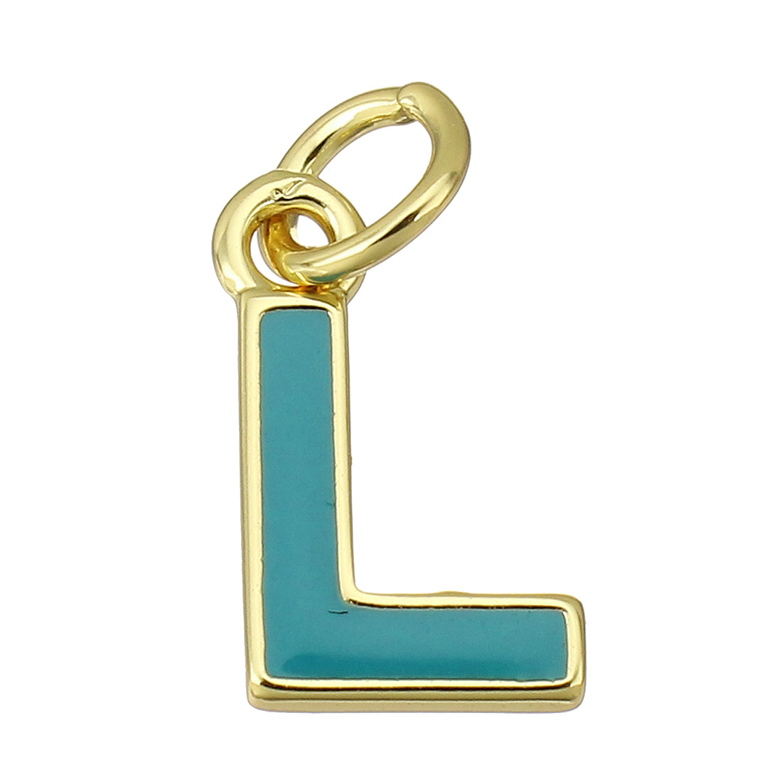 gold color plated with green L