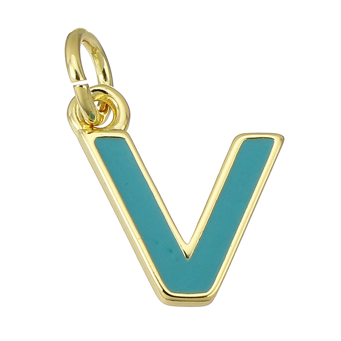 gold color plated with green V