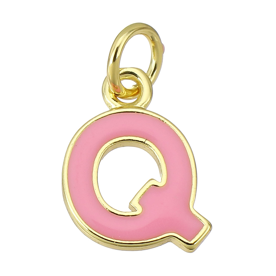 gold color plated with pink color Q