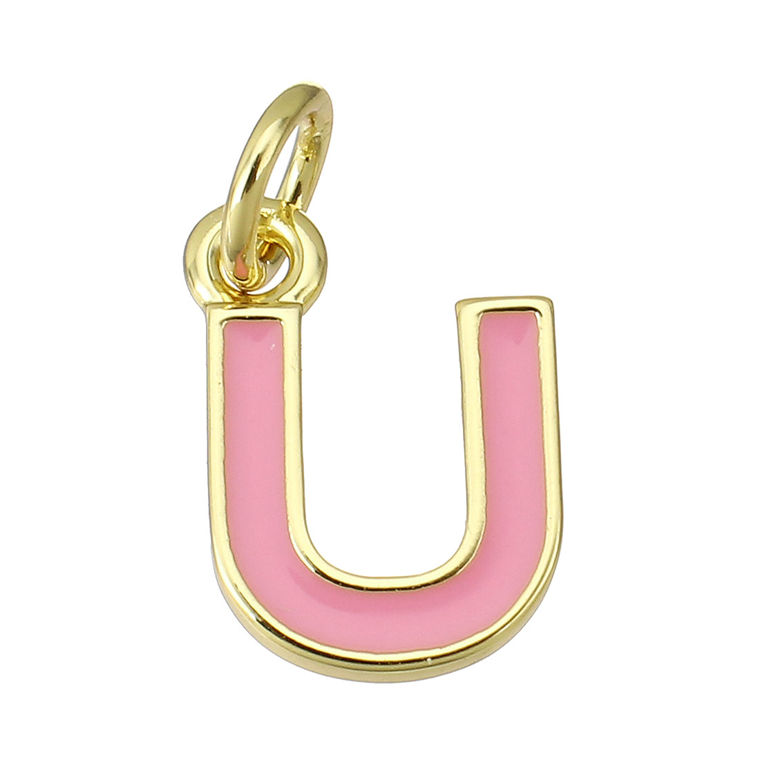 gold color plated with pink color U