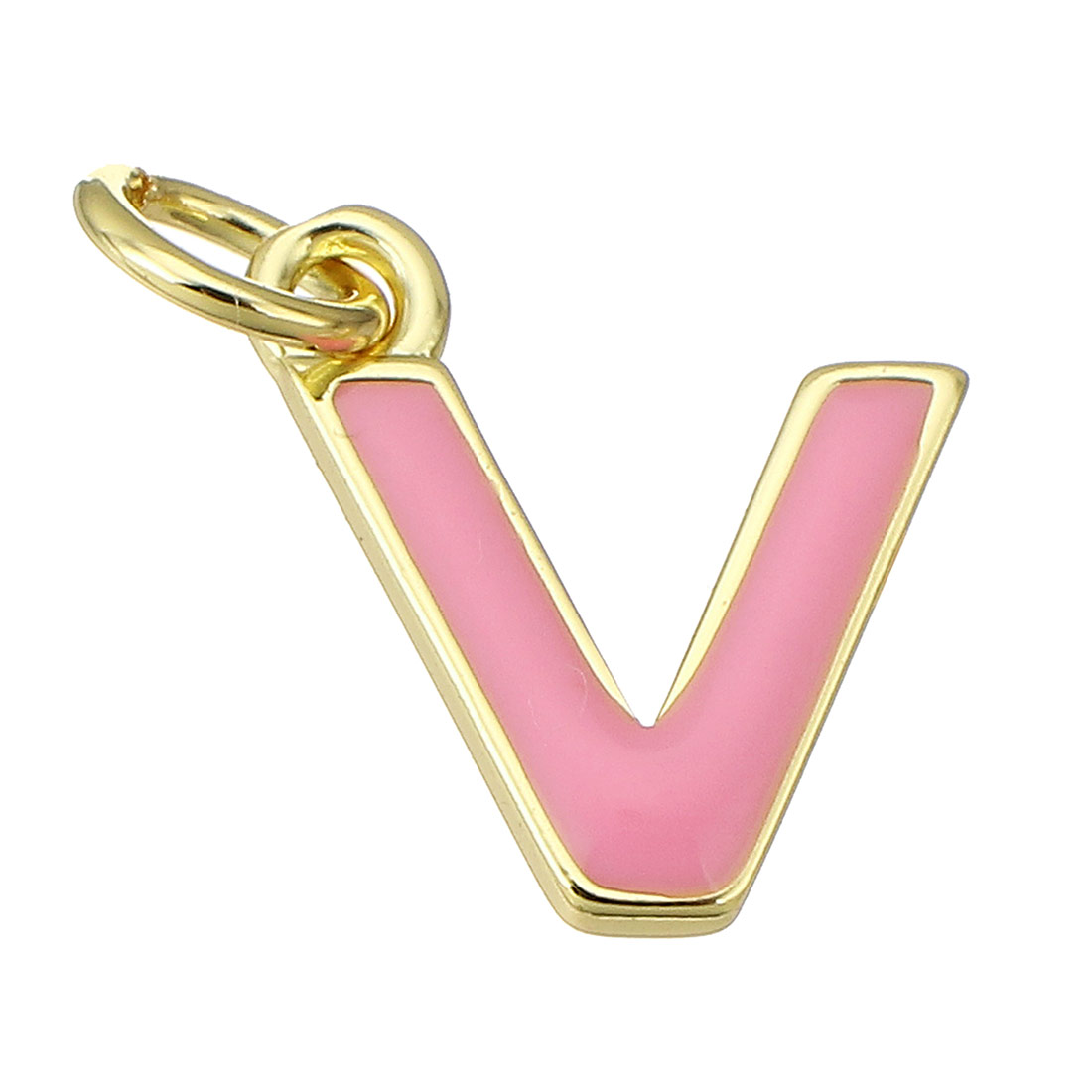 gold color plated with pink color V