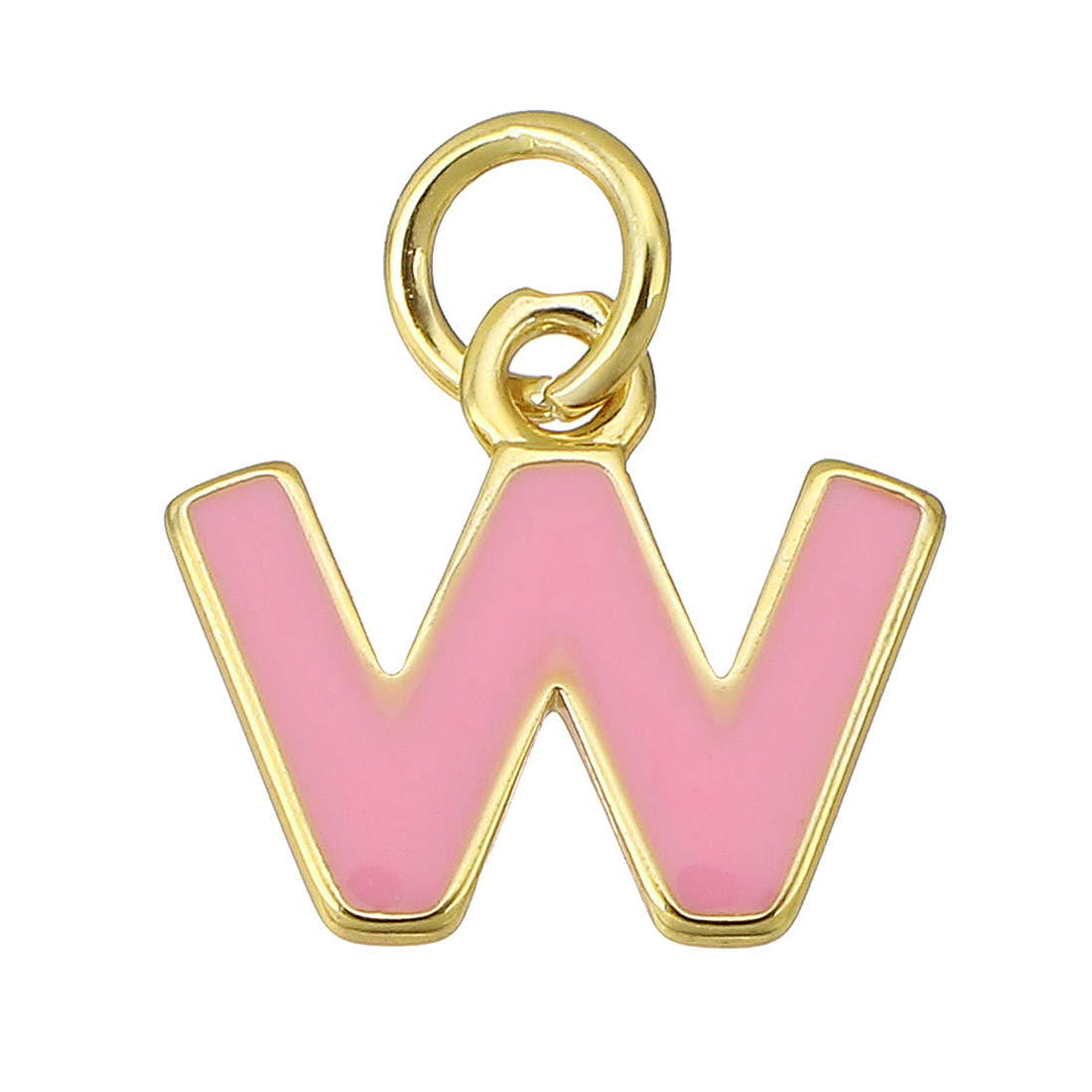 gold color plated with pink color W