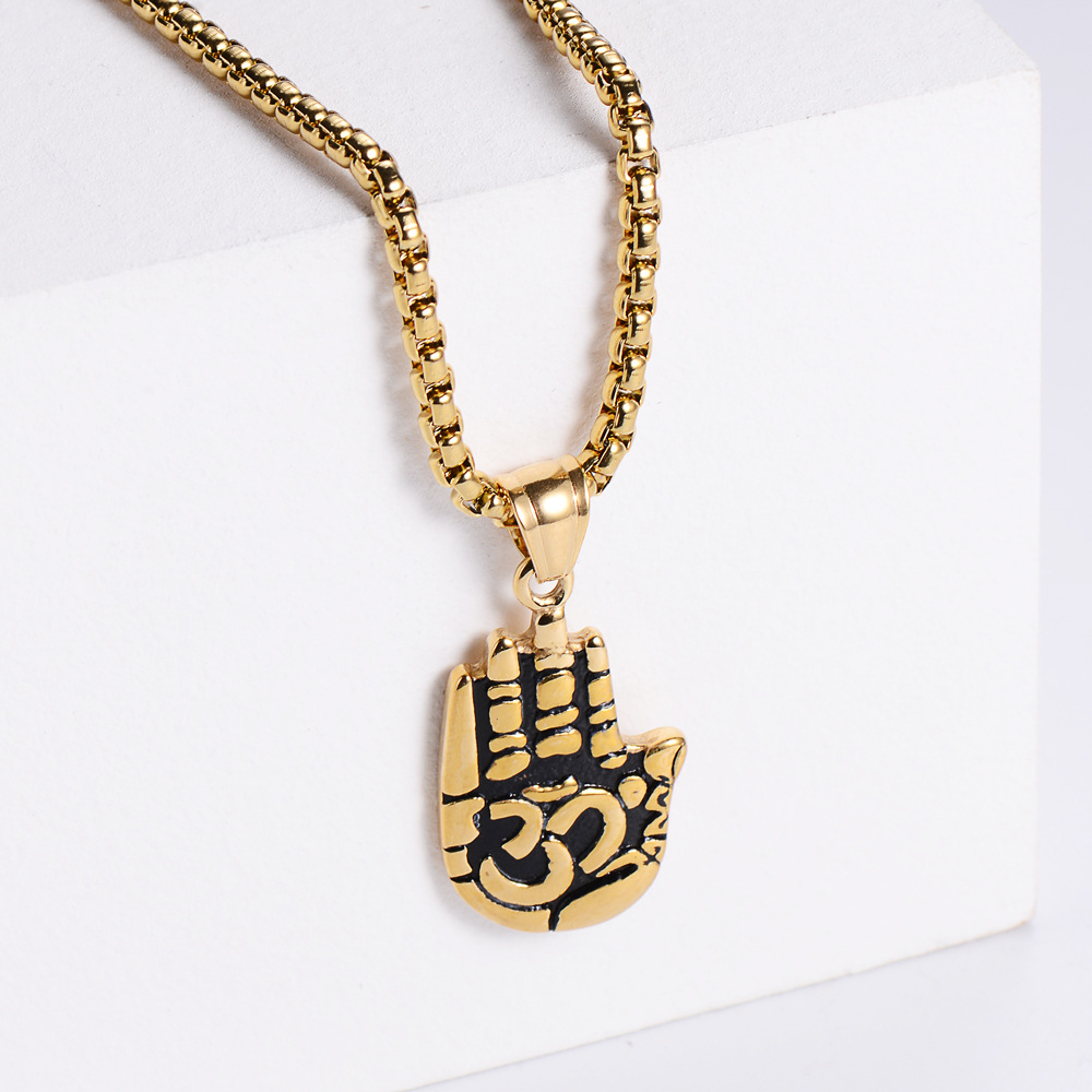 5:【Gold】with chain pendant