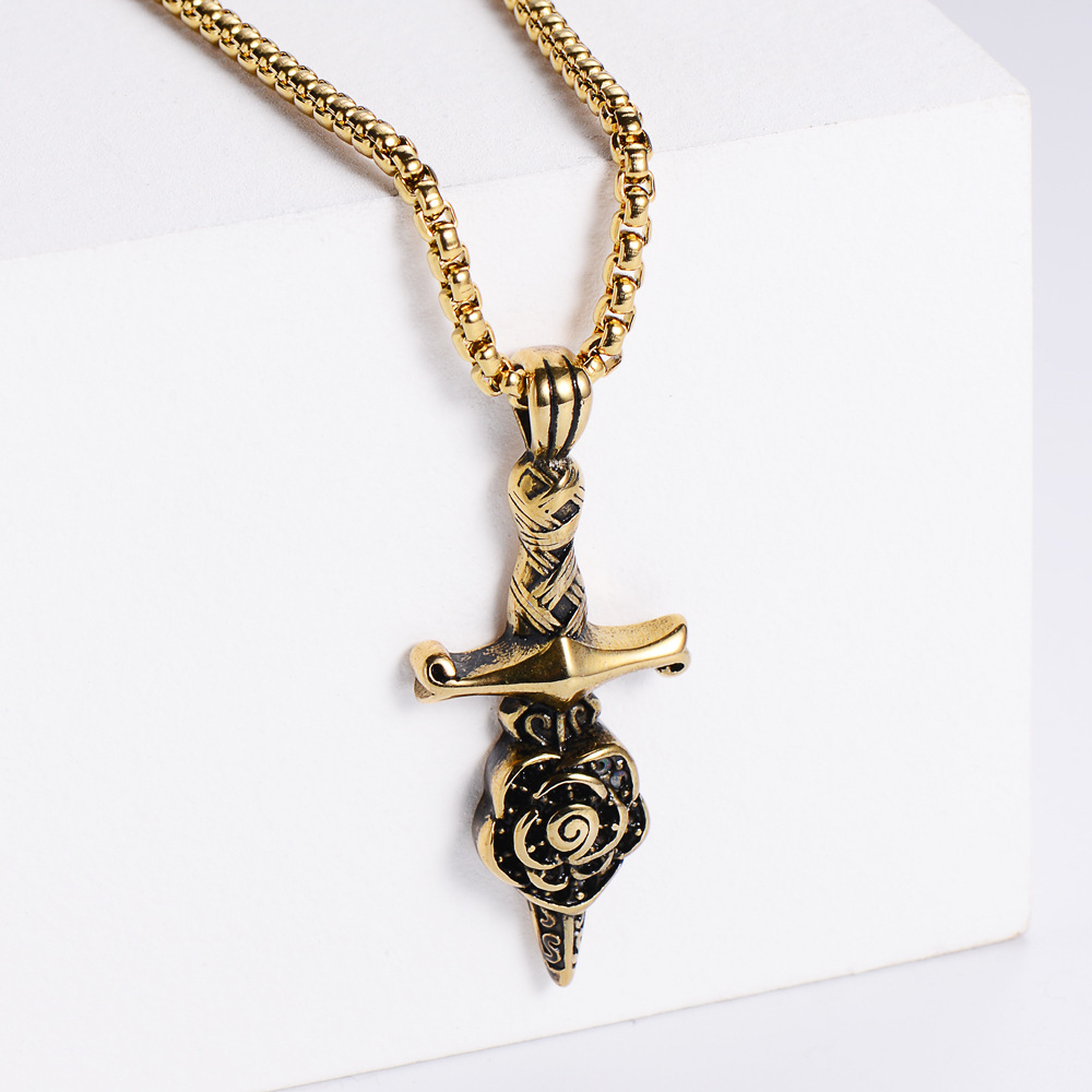 【Gold】with chain pendant