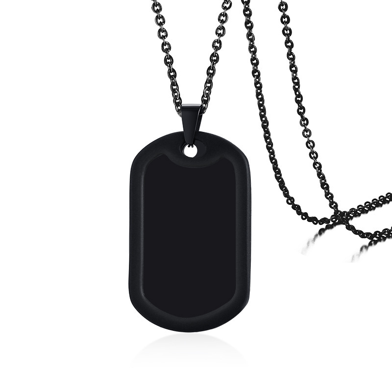 black pendant + chain