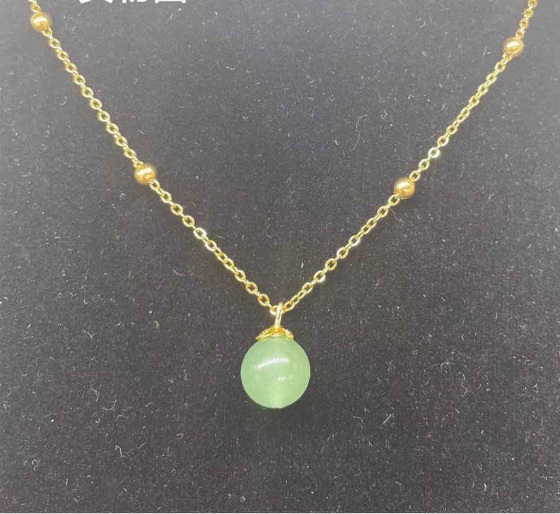 1:Single Aventurine Necklace (Gold)