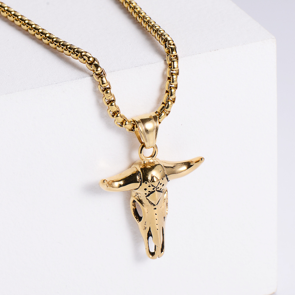 5:【Gold】with chain pendant