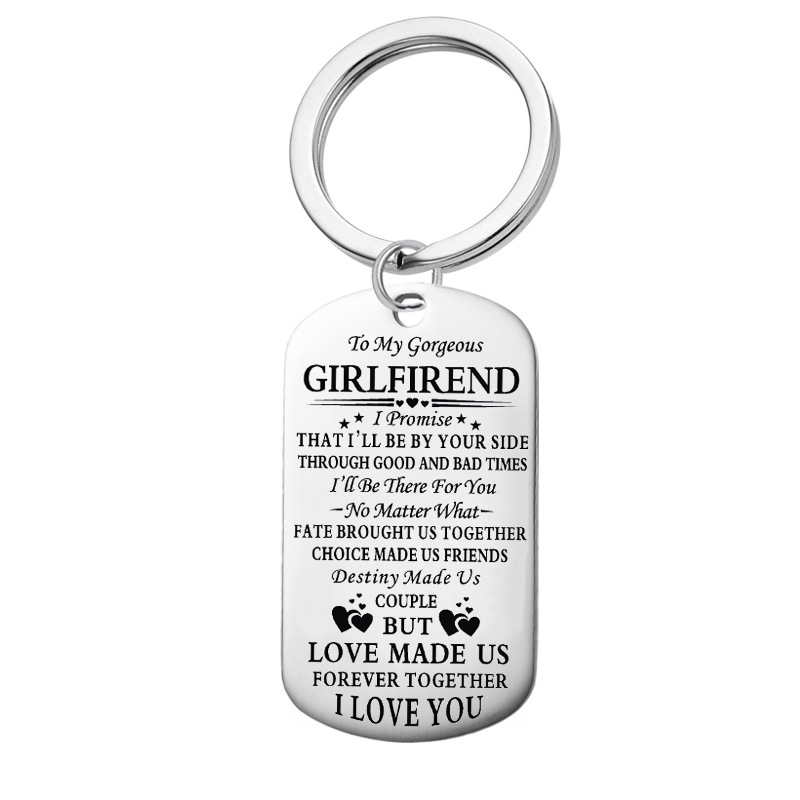 8:Silver Keychain GIRLFRIEND 28MM