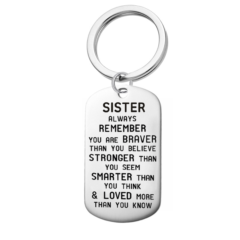 Silver SISTER Keychain 28mm