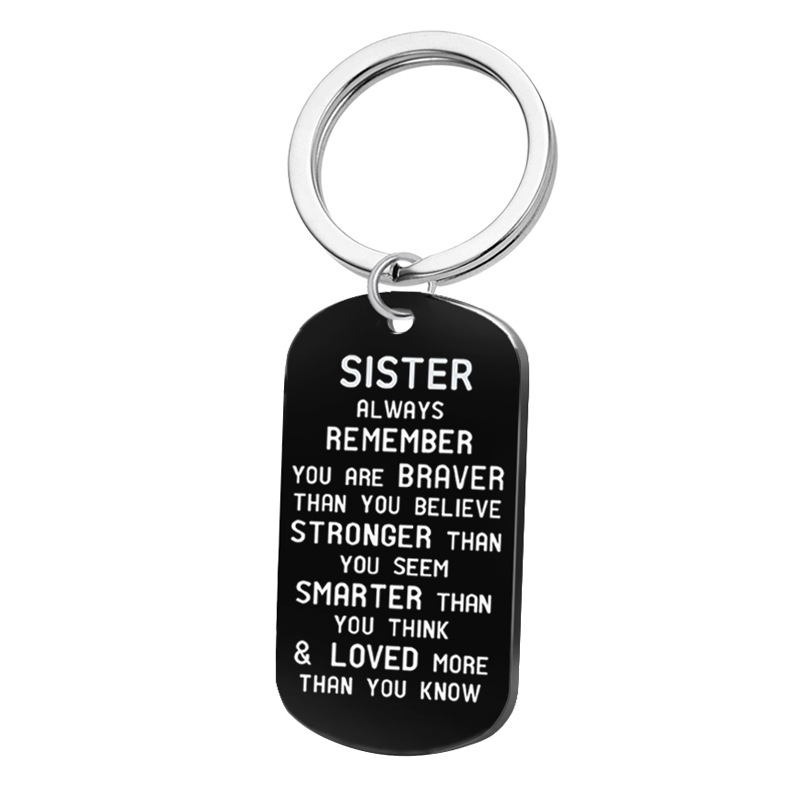 Black SISTER Keychain 28mm