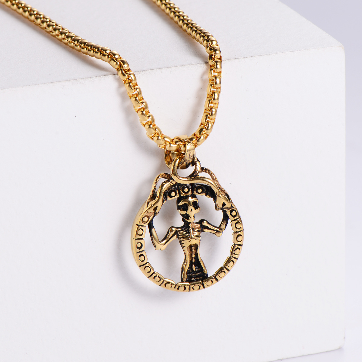 【Gold】with chain pendant