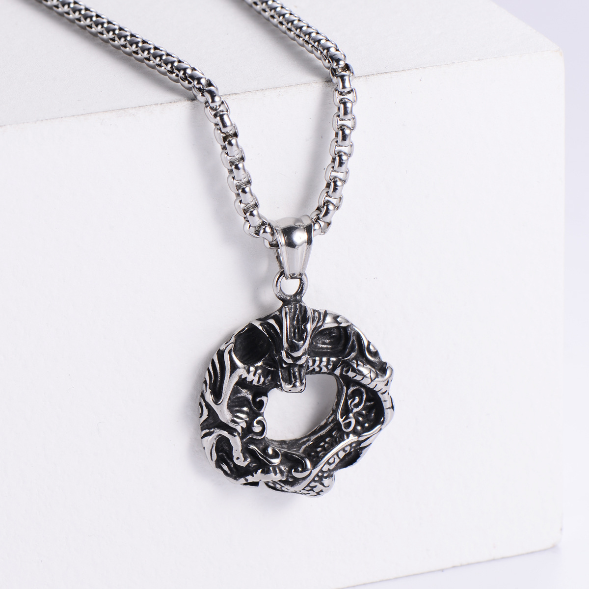 4:【Steel Color】with chain pendant