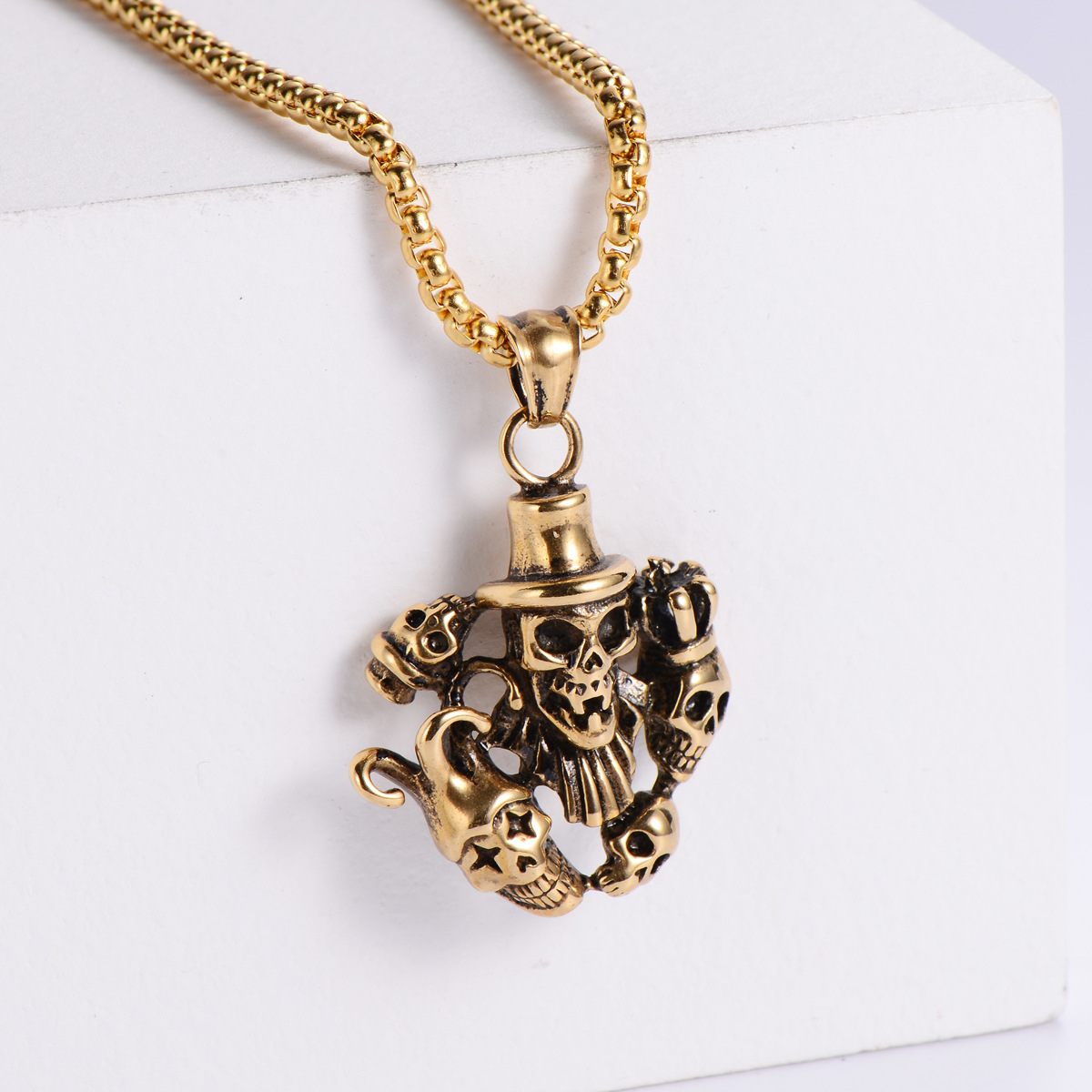 【Gold】with chain pendant