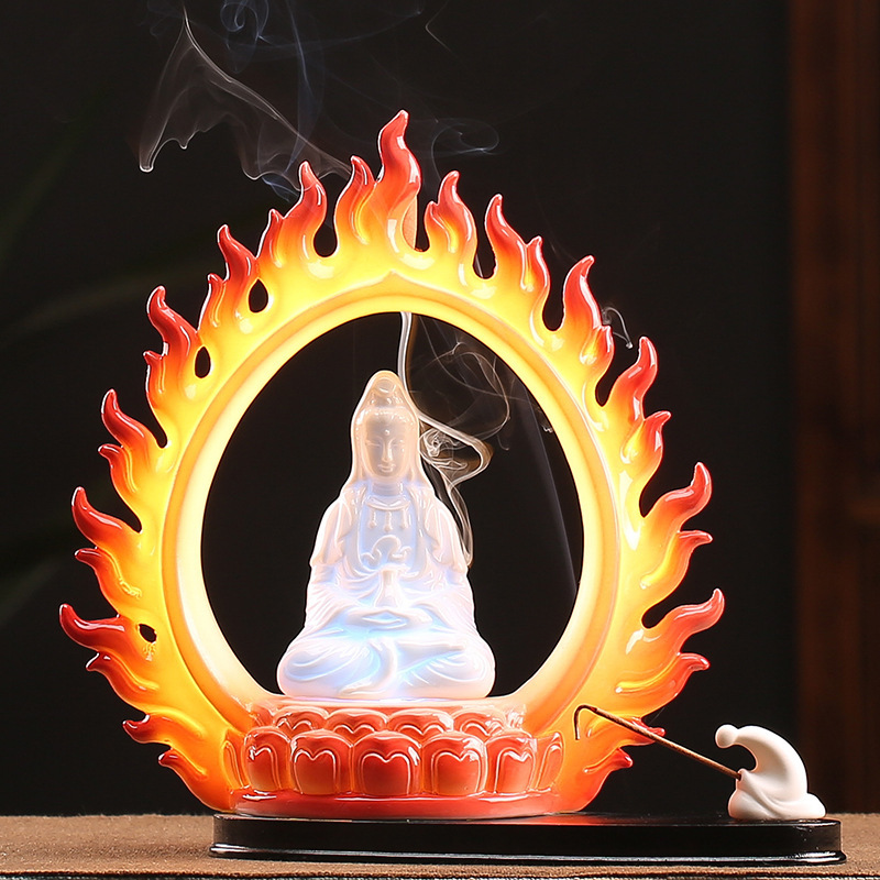 Holy Fire Buddha Light (Zen Model) Guanyin 24*9.5*