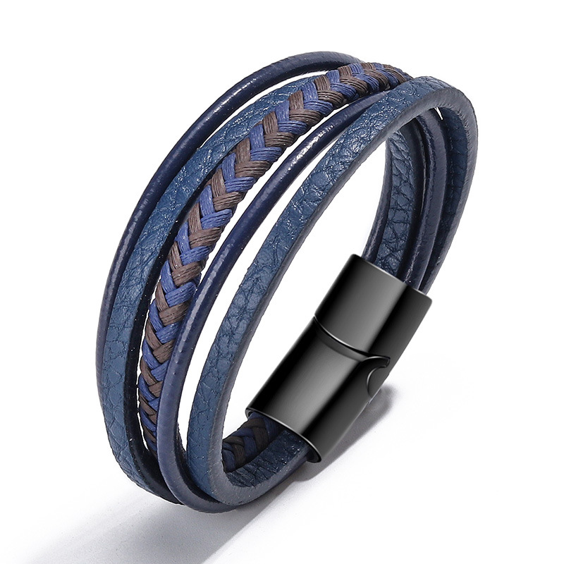 Mixed Color Twist Braid Black Buckle