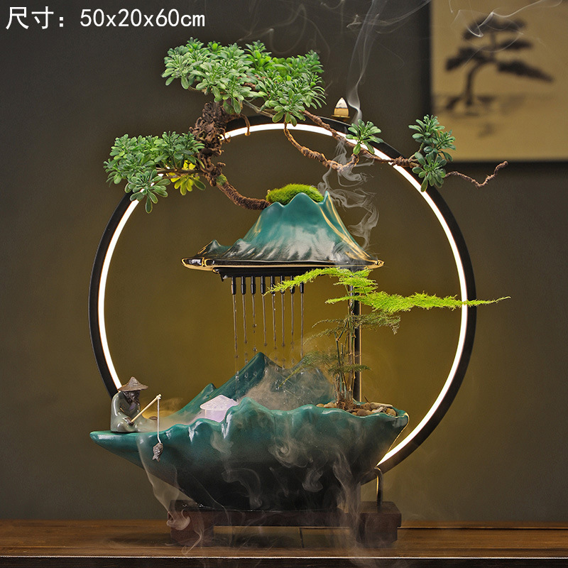 17:Large Splendid Jiangnan Green (Fisherman   Wenzhu   Incense   Atomizer)