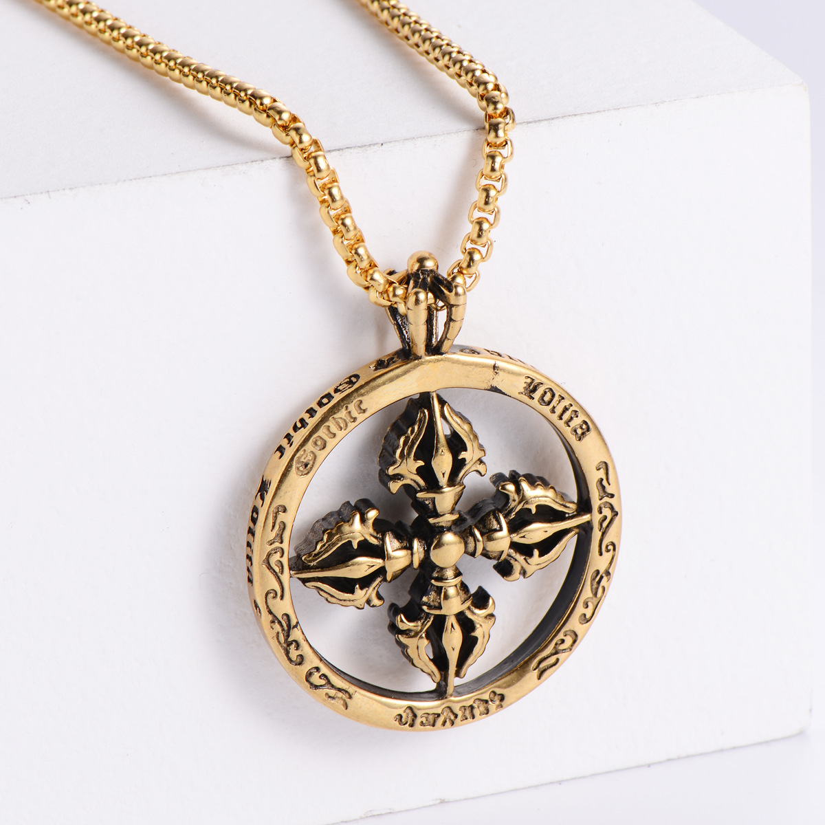 【Gold】with chain pendant