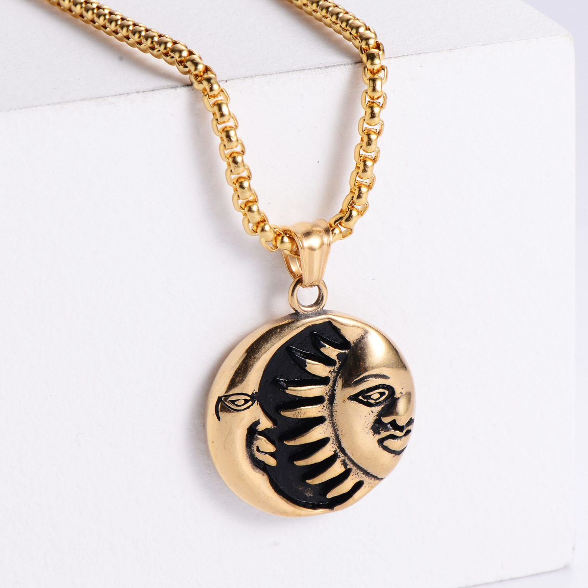 【Gold】with chain pendant