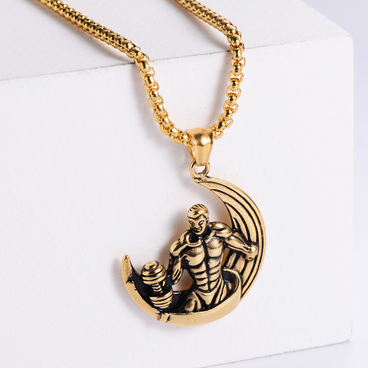 【Gold】with chain pendant