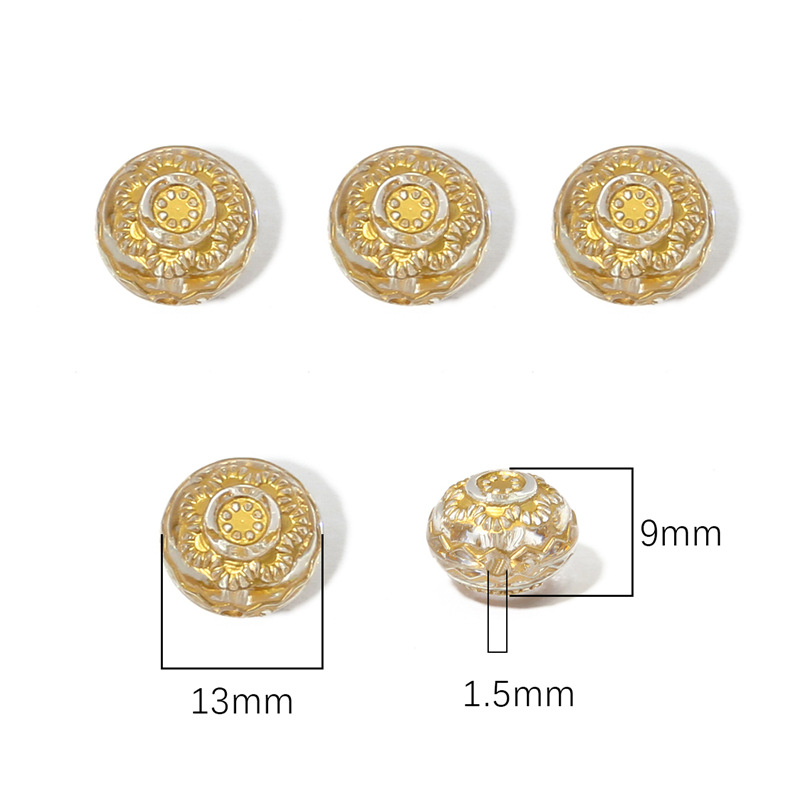 2:13mm transparent round flower 30pcs/pack