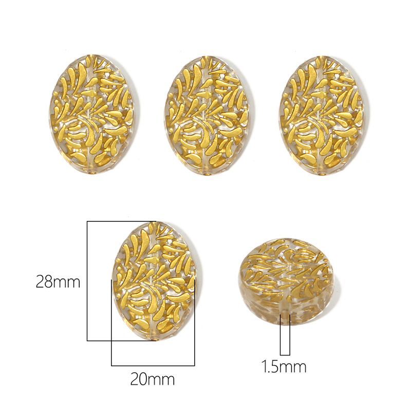 17:20x28mm flat oval 15pcs/pack