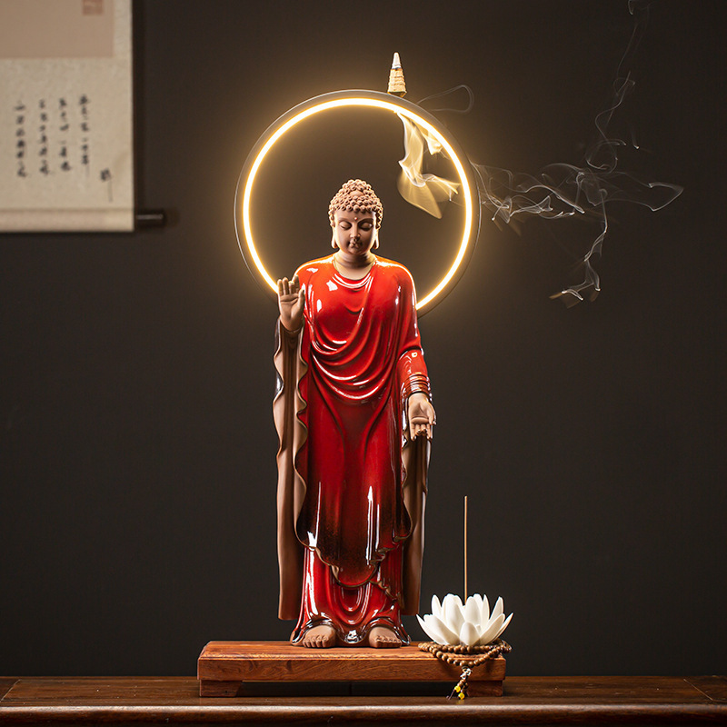 3:Red Clothes Tathagata   Lamp Ring 30*20.5*69cm