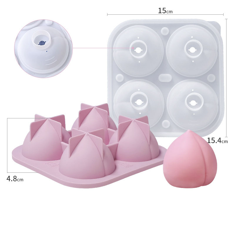 1:4 Peach Ice Molds - Pink