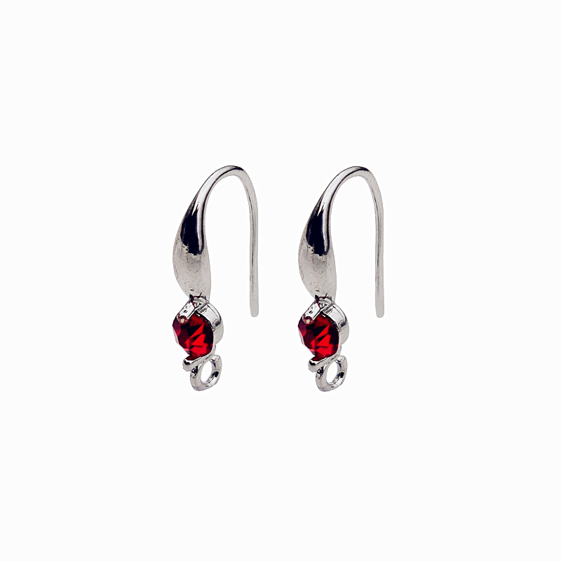 3:White K (wine red ear hooks)