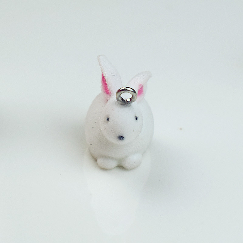 6:White K Hanging (Sitting Rabbit), 22x17mm