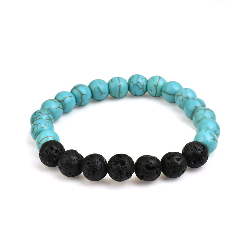 Blue turquoise + volcanic stone 1